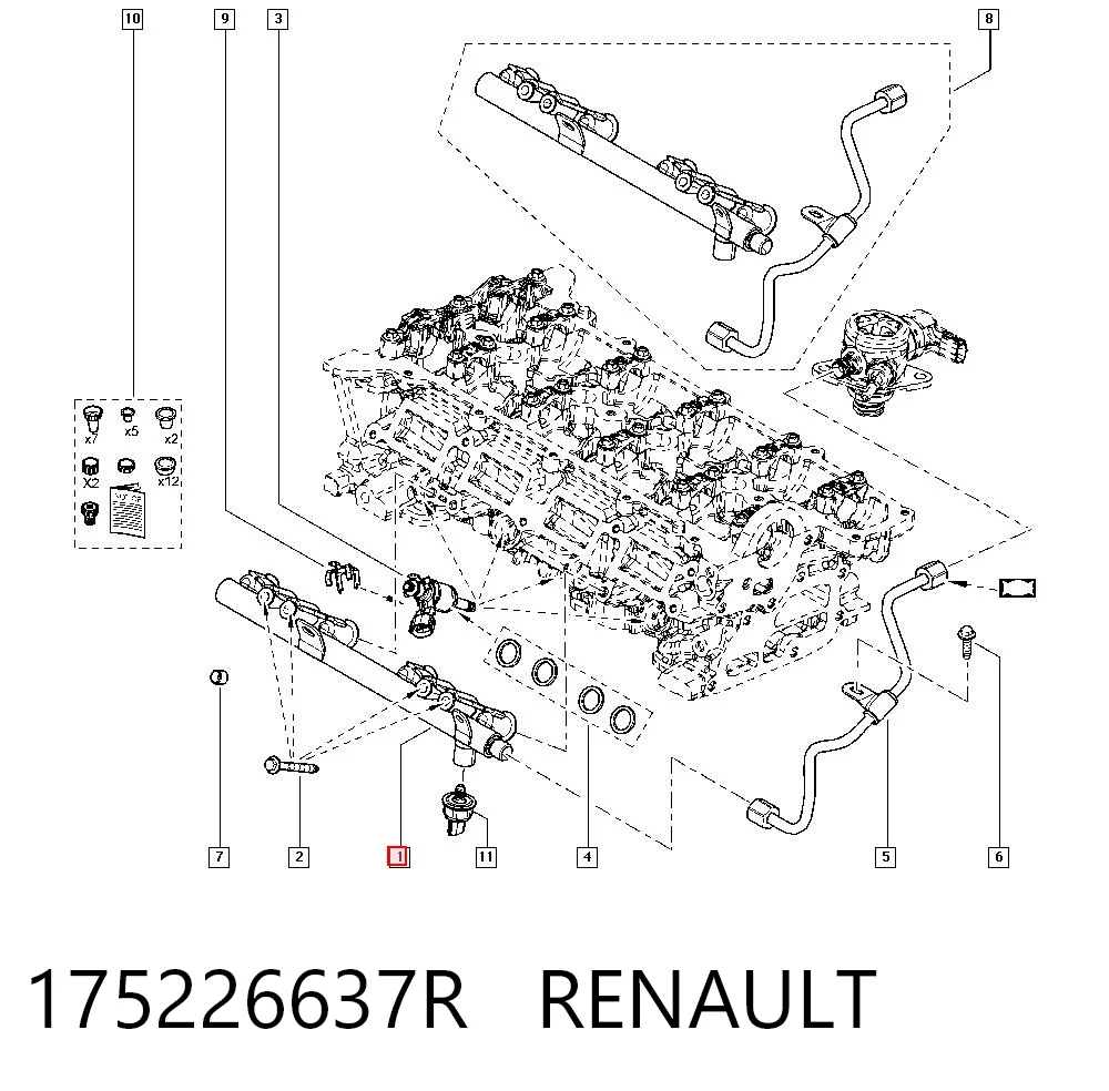 175226637R Renault (RVI) Паливна рампа