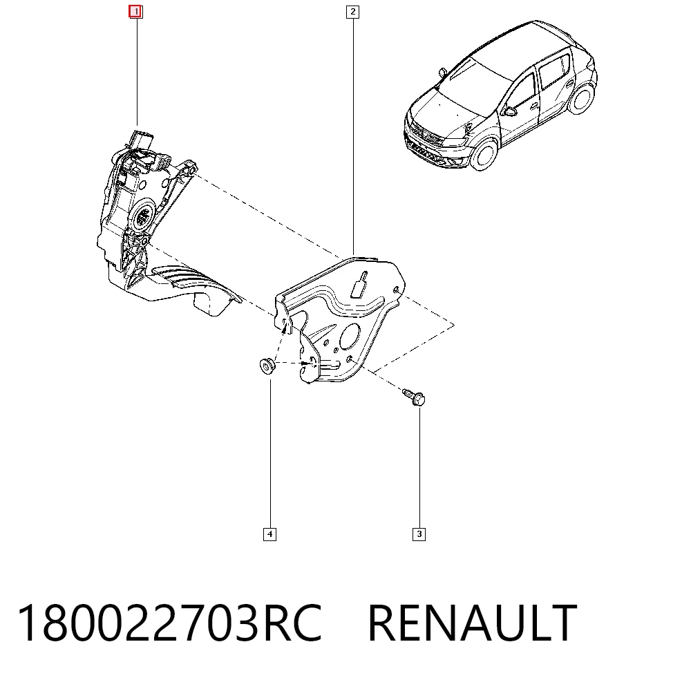 Купити Педаль газу Renault DUSTER I HS