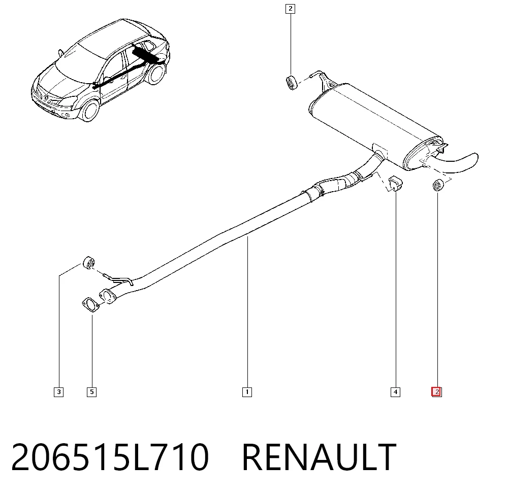 Купити Подушка глушника Nissan Qashqai +2 I J10