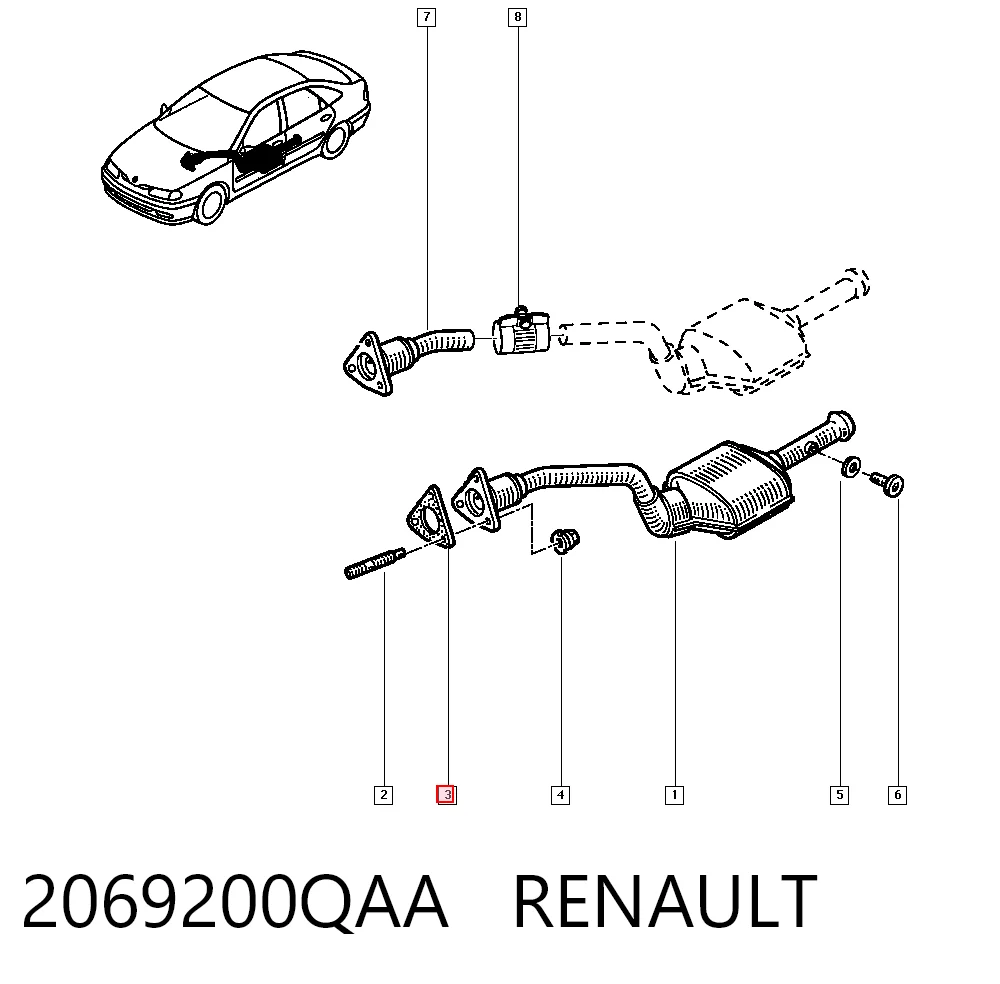 Купити Прокладка глушника Renault Trafic II FL