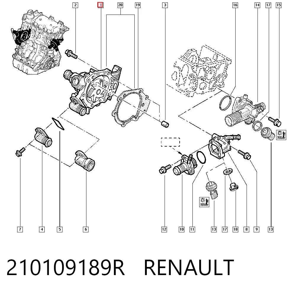  Помпа Renault Modus 