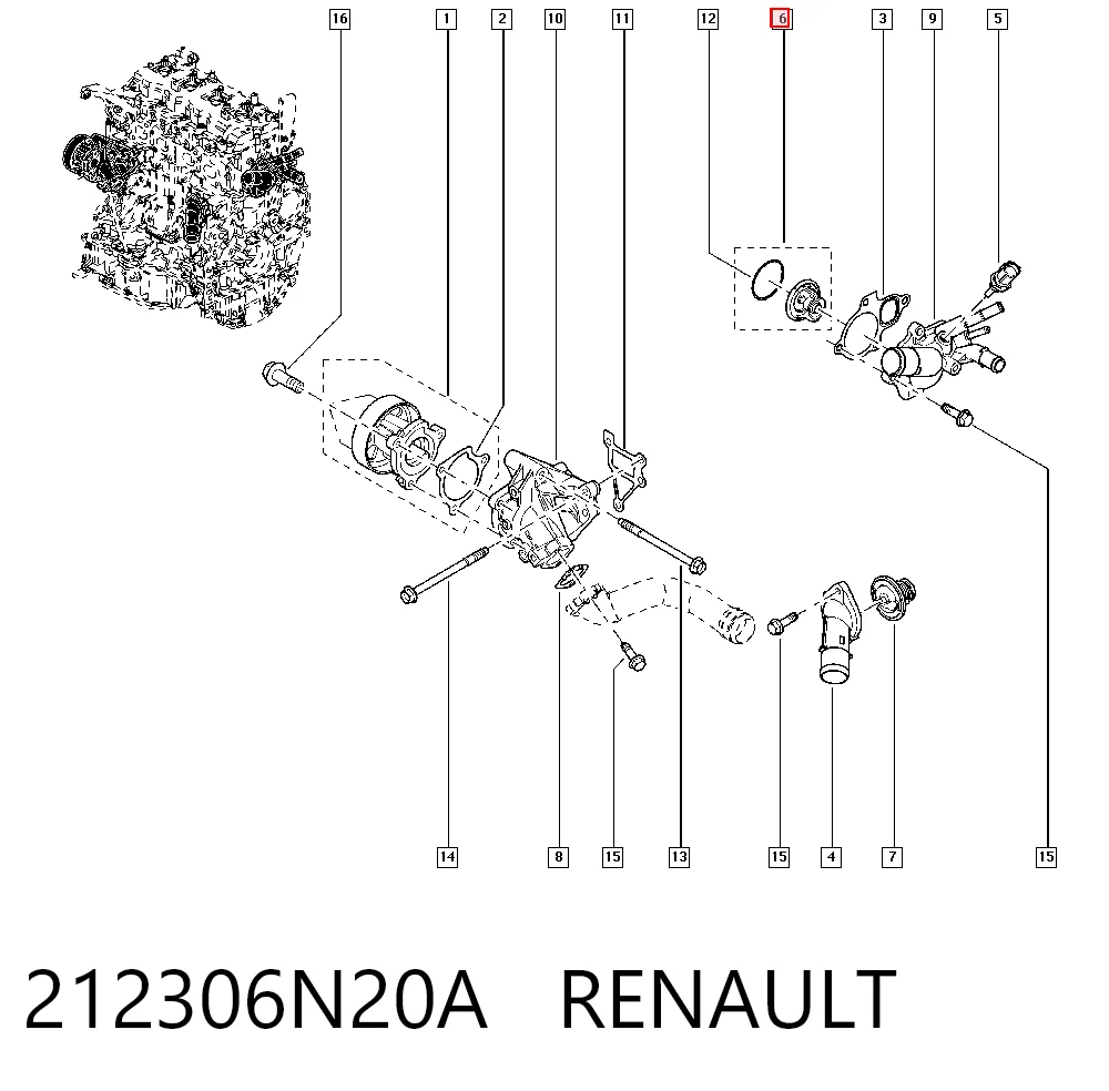 212306N20A Renault (RVI) Авто термостат