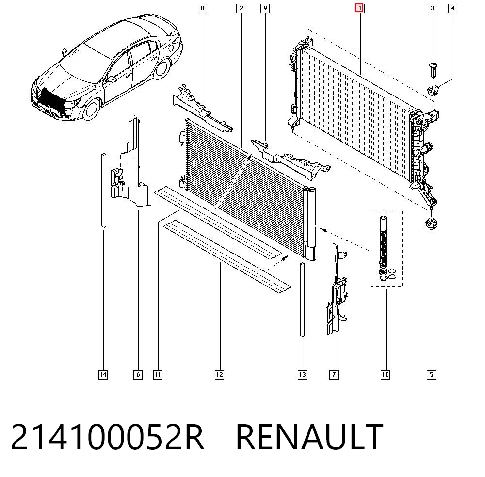Купити 6039082 Polcar Радіатор двигуна