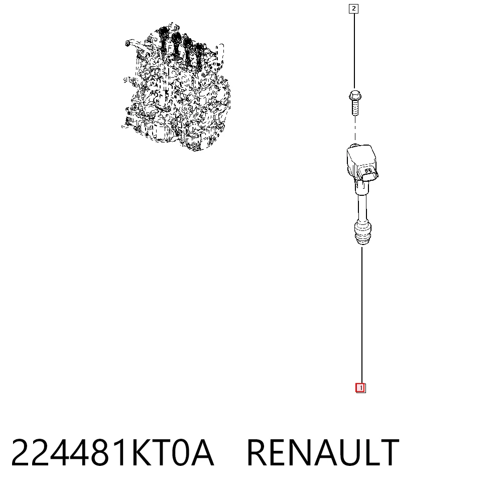 224481KT0A Renault (RVI) Котушка запалювання