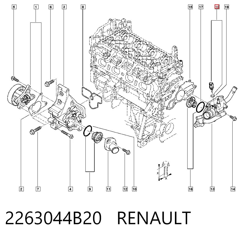 2263044B20 Renault (RVI) Покажчик температури охолоджуючої рідини