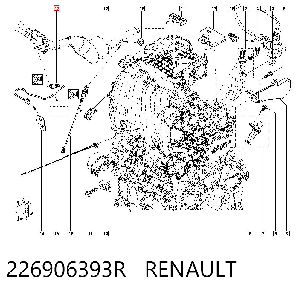 226906393R Renault (RVI) Датчик кисню
