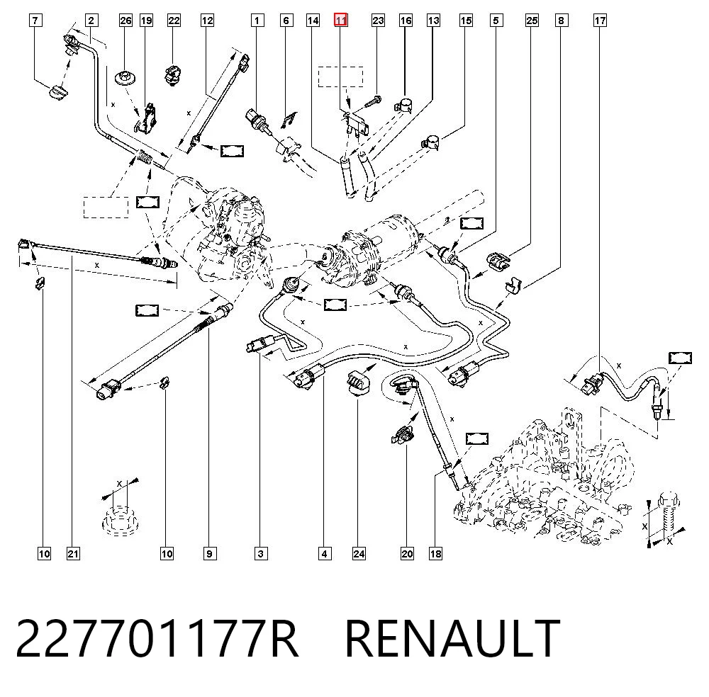 227701177R Renault (RVI) Датчик тиску вихлопних газів