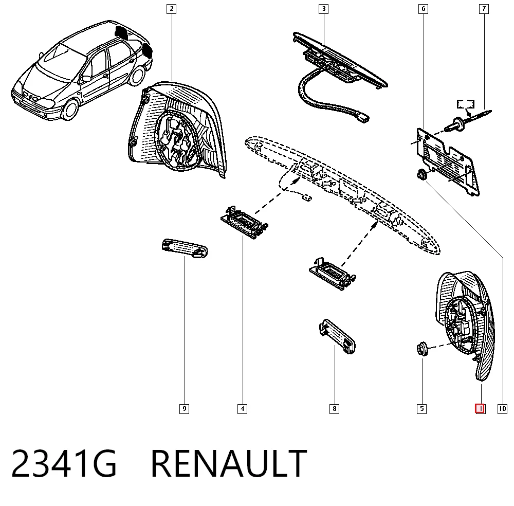 Купити Лівий стоп Renault Scenic I JA0, JA1, FA0