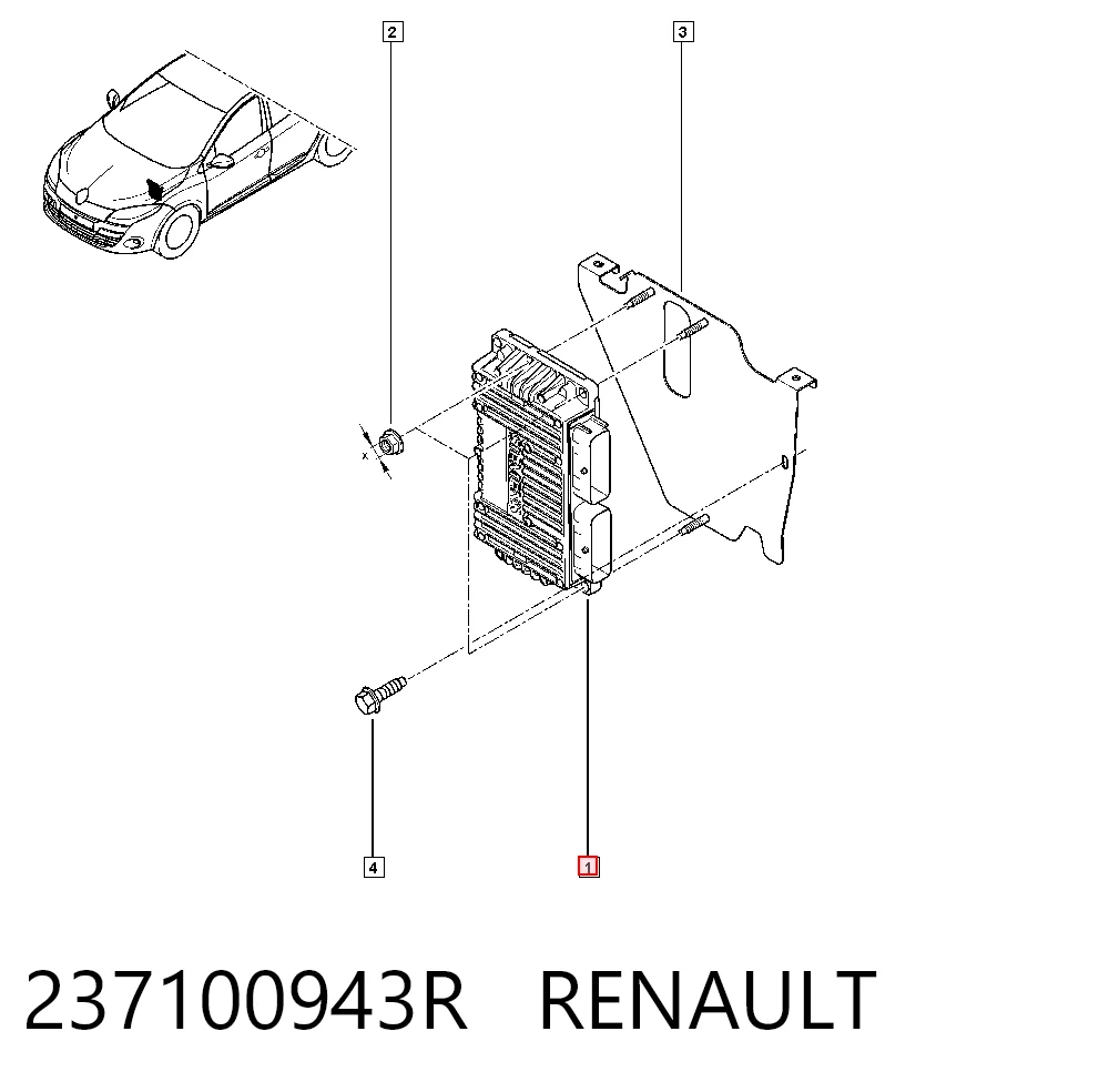 Купити 237100422R Nissan/Infiniti Модуль управління двигуном