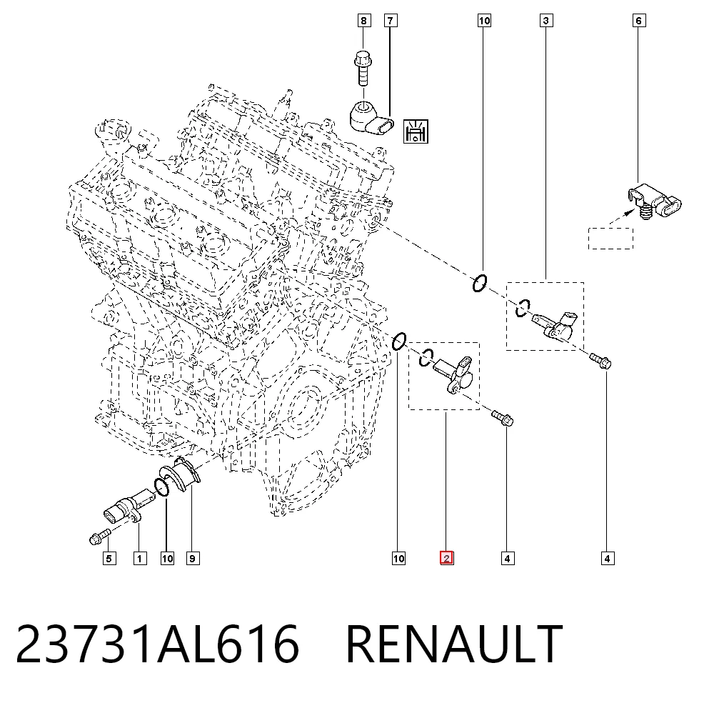 23731AL616 Renault (RVI) Датчик розподільного вала