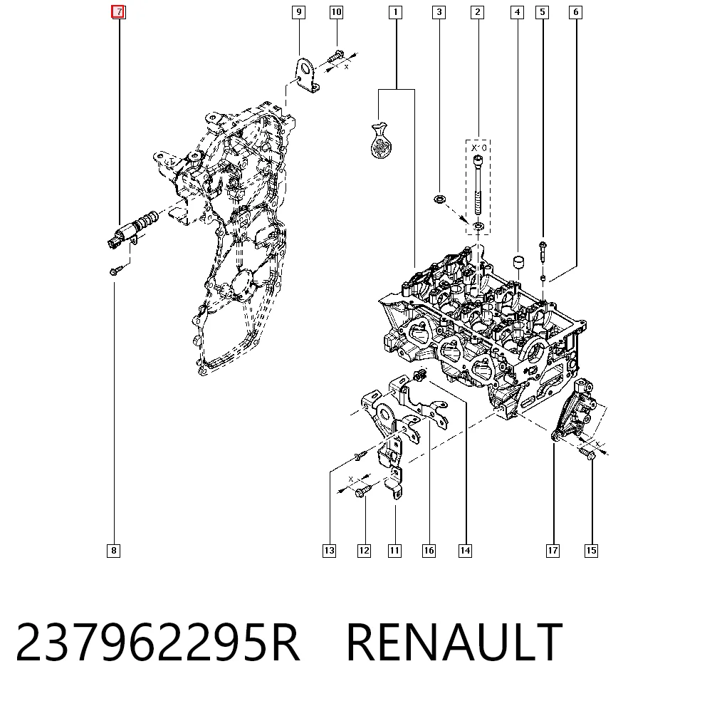 237962295R Renault (RVI) Клапан електромагнітний положення розподільного