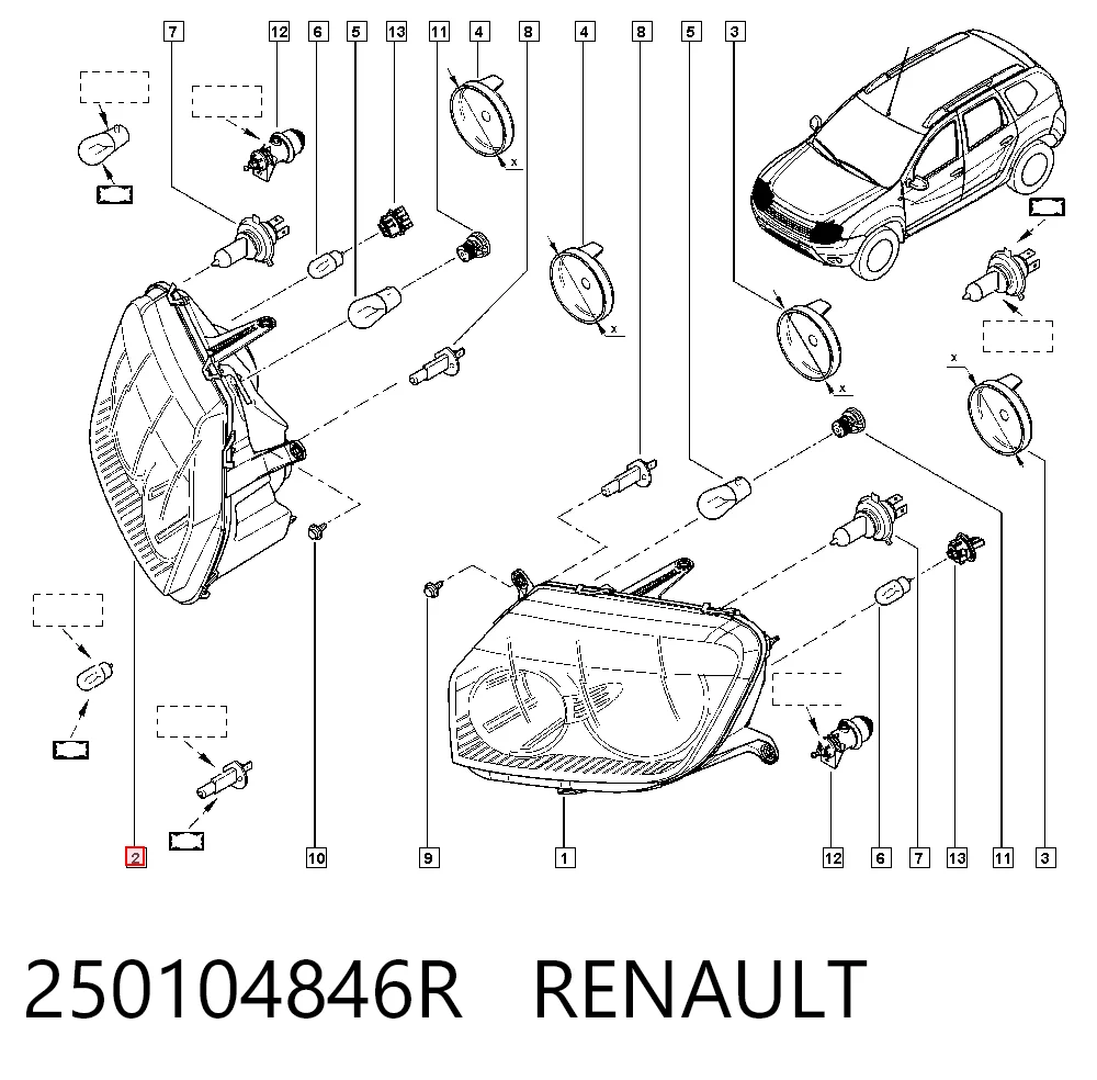 Фара правая Polcar 2820102E ціна, від 86.01 USD