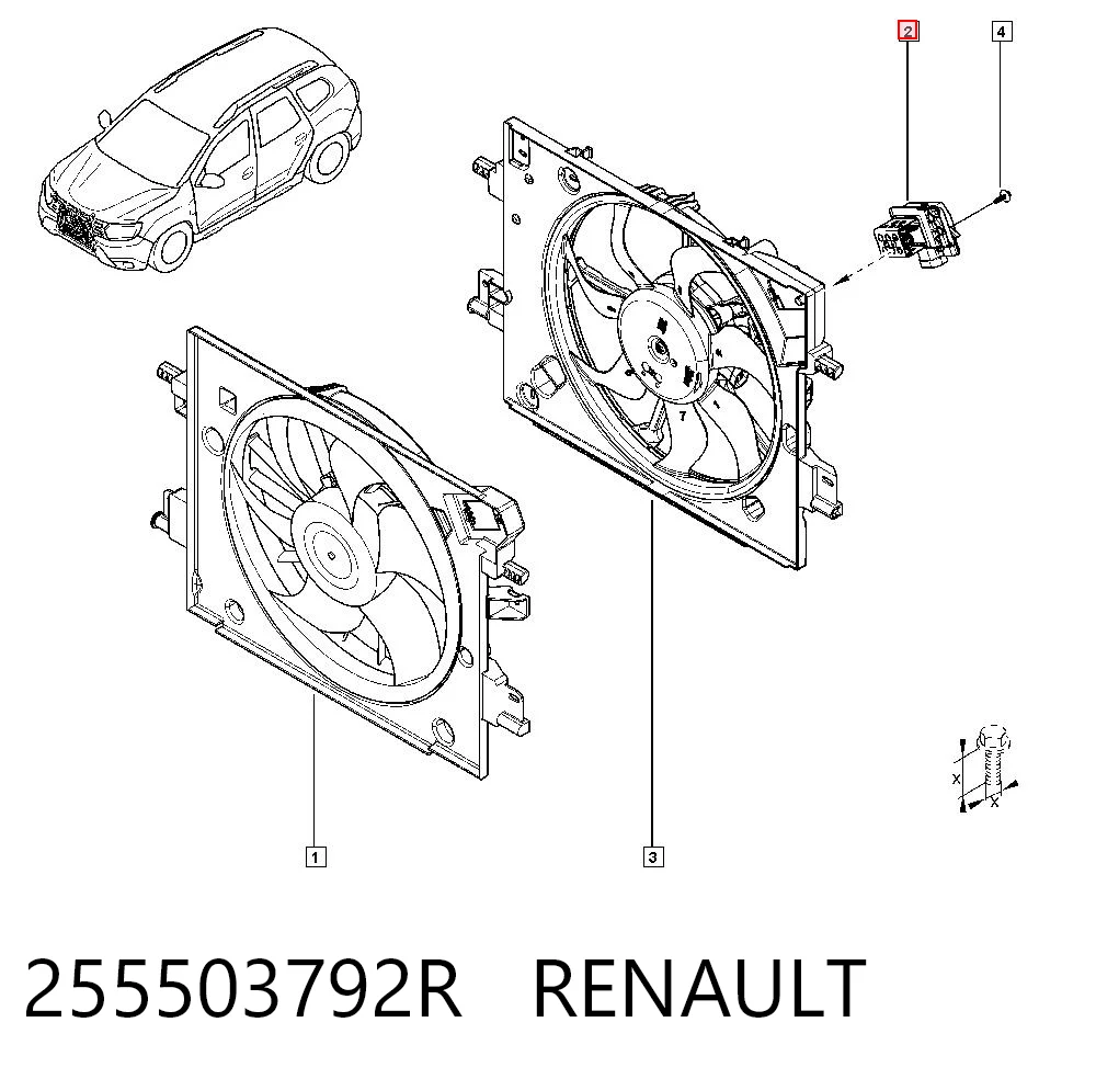 255503792R Renault (RVI) Регулятор оборотів вентилятора охолодження, блок управління