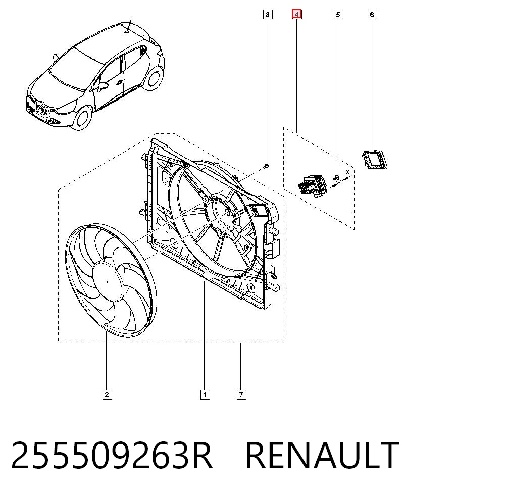 255509263R Renault (RVI) Регулятор оборотів вентилятора охолодження, блок управління