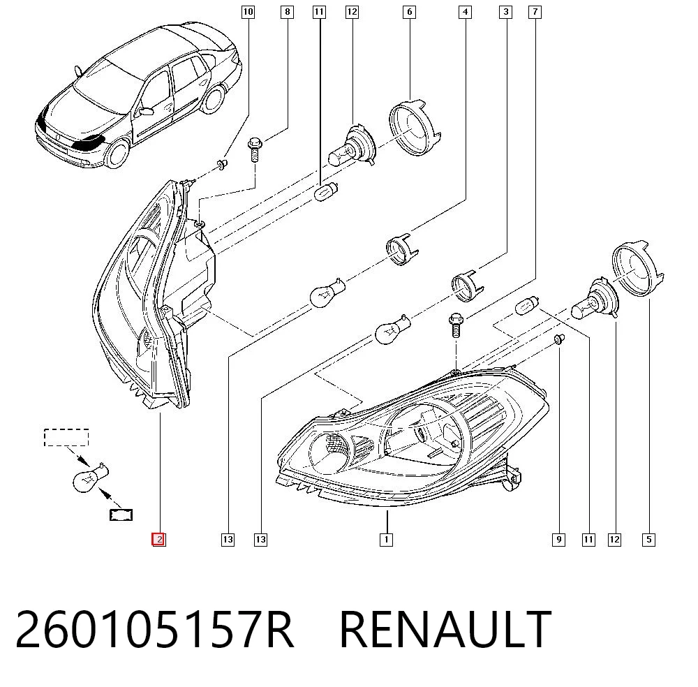 Купити Фара права Renault Clio SYMBOL LU