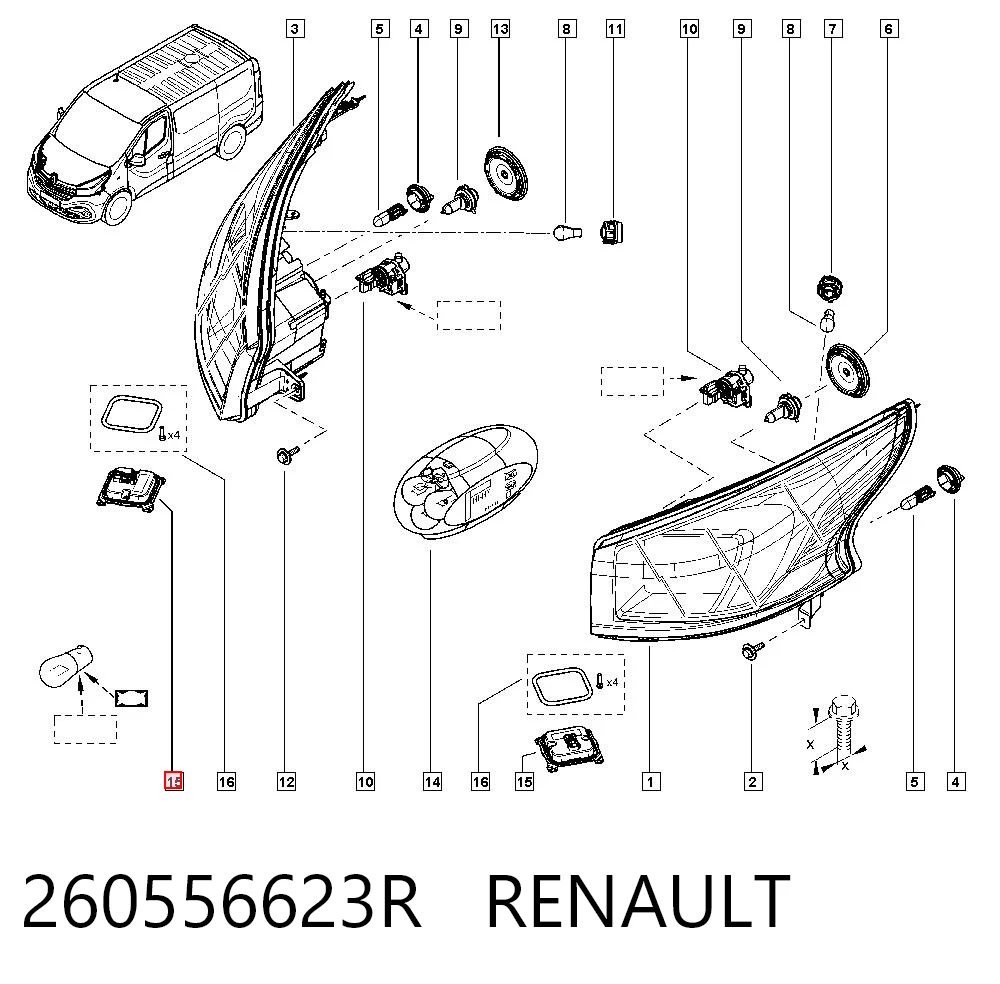 260556623R Renault (RVI) Блок розпалювання, ксенон