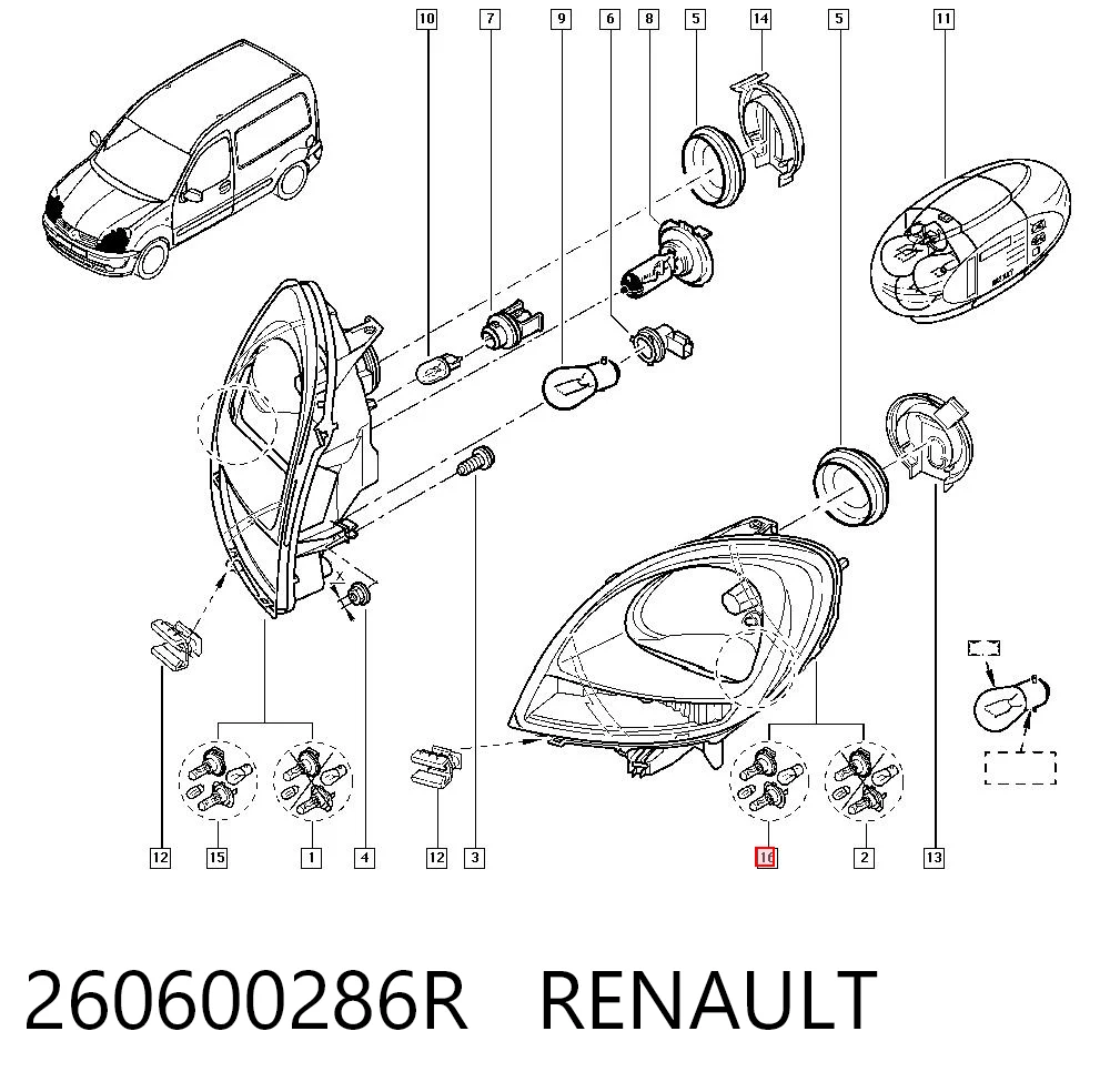030185 Transporterparts Фара дальнього світла в зборі