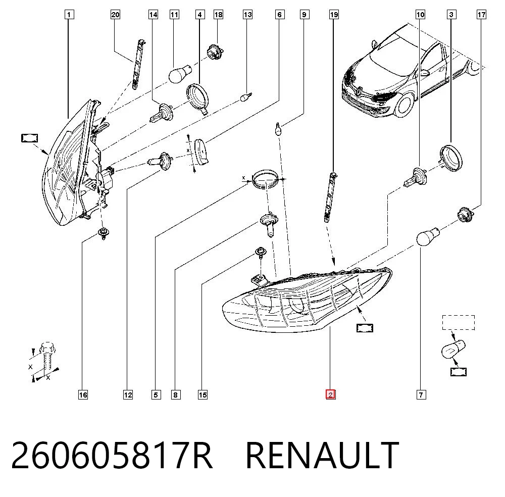 LPO842 Magneti Marelli Фара дальнього світла в зборі