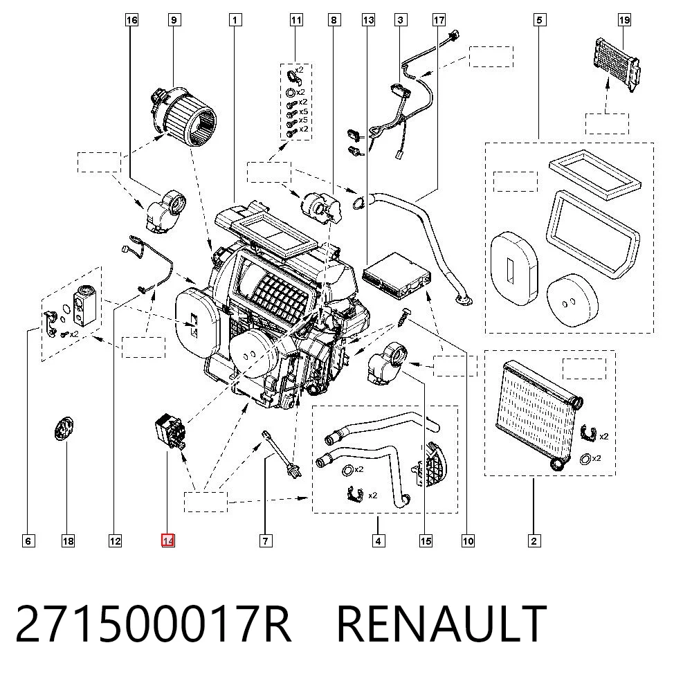 271500017R Renault (RVI) Регулятор оборотів пічки