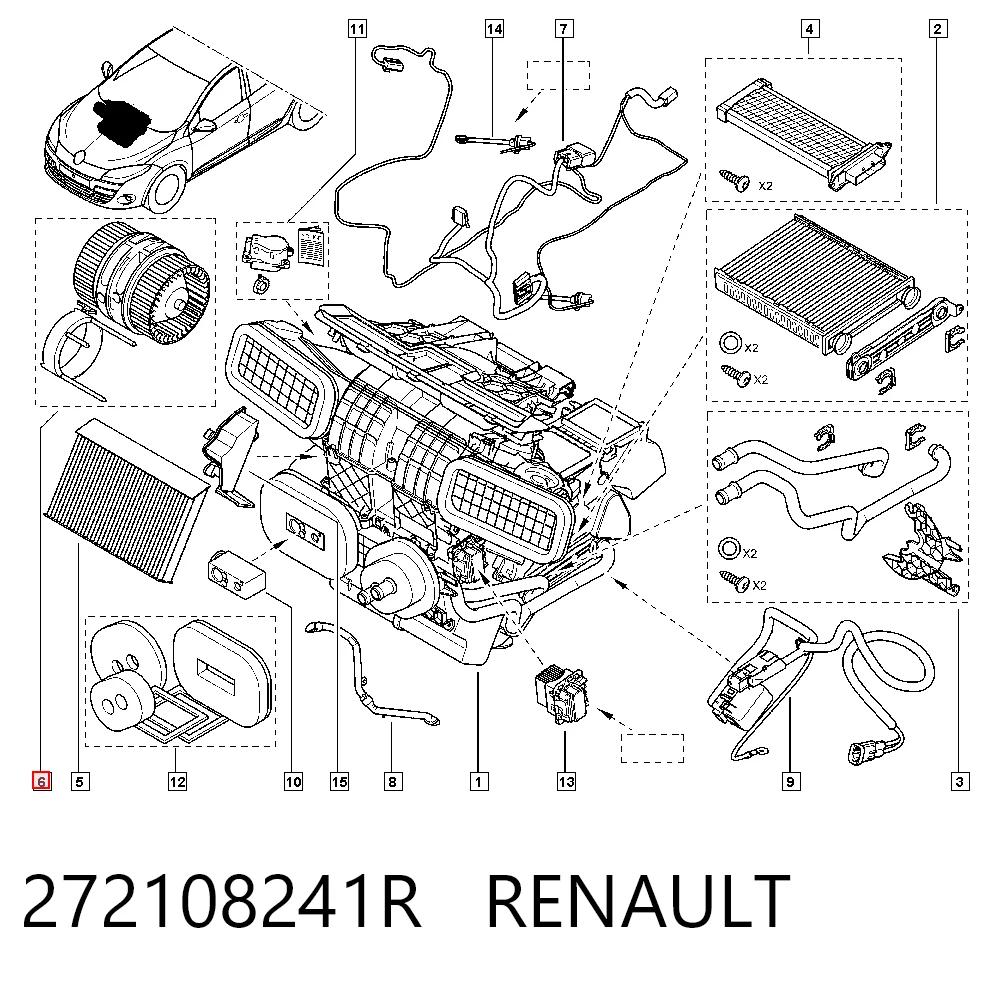 272108241R Renault (RVI) Електромотор пічки