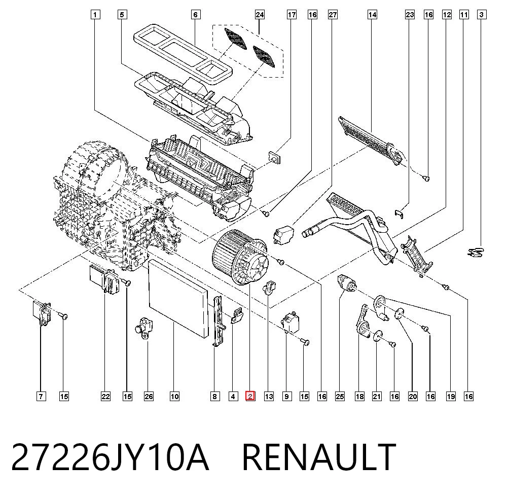 27226JY10A Renault (RVI) Електромотор пічки