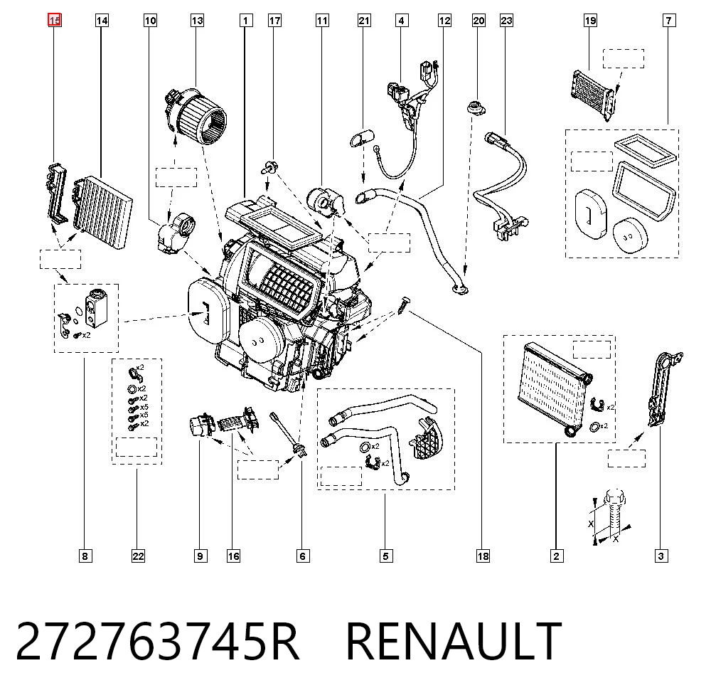 272763745R Renault (RVI) Кришка фільтра салону