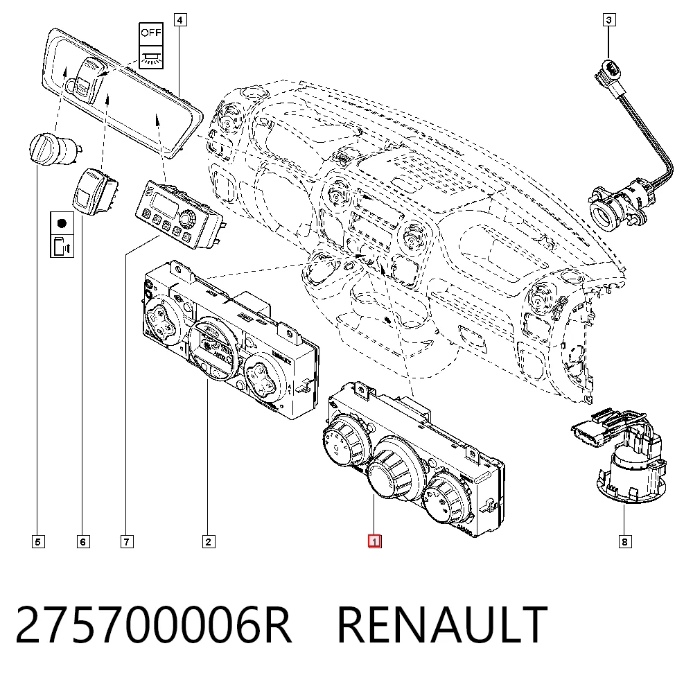 Регулятор вентилятора обігрівача Opel 275100013R ціна, від 24.39 USD