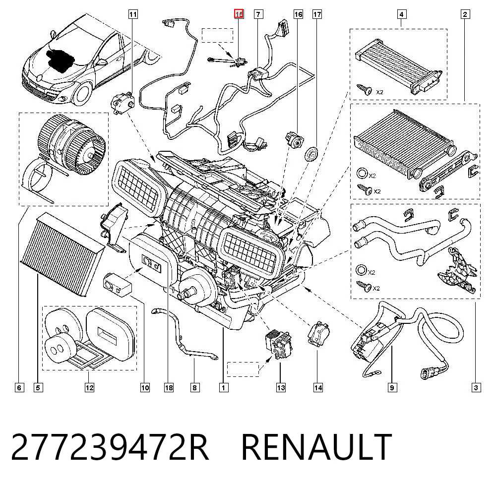 277239472R Renault (RVI) Датчик температури салону