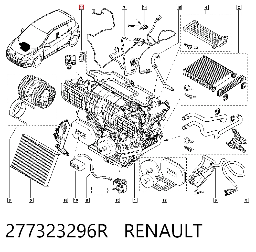 Двигун заслінки печі Renault Megane III купе (DZ0, DZ1) (2008 - 2016) ціна, від 43.65 USD