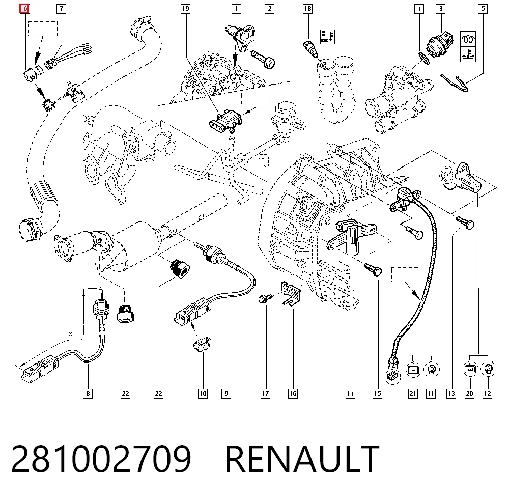 281002709 Renault (RVI) Датчик наддува