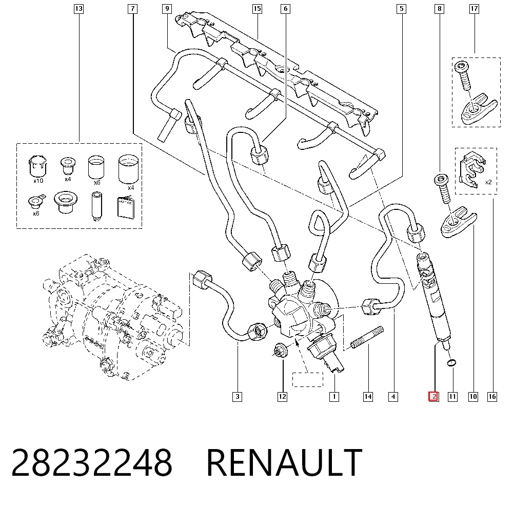 Форсунка вприску палива на Renault Clio SYMBOL LB0, LB1, LB2