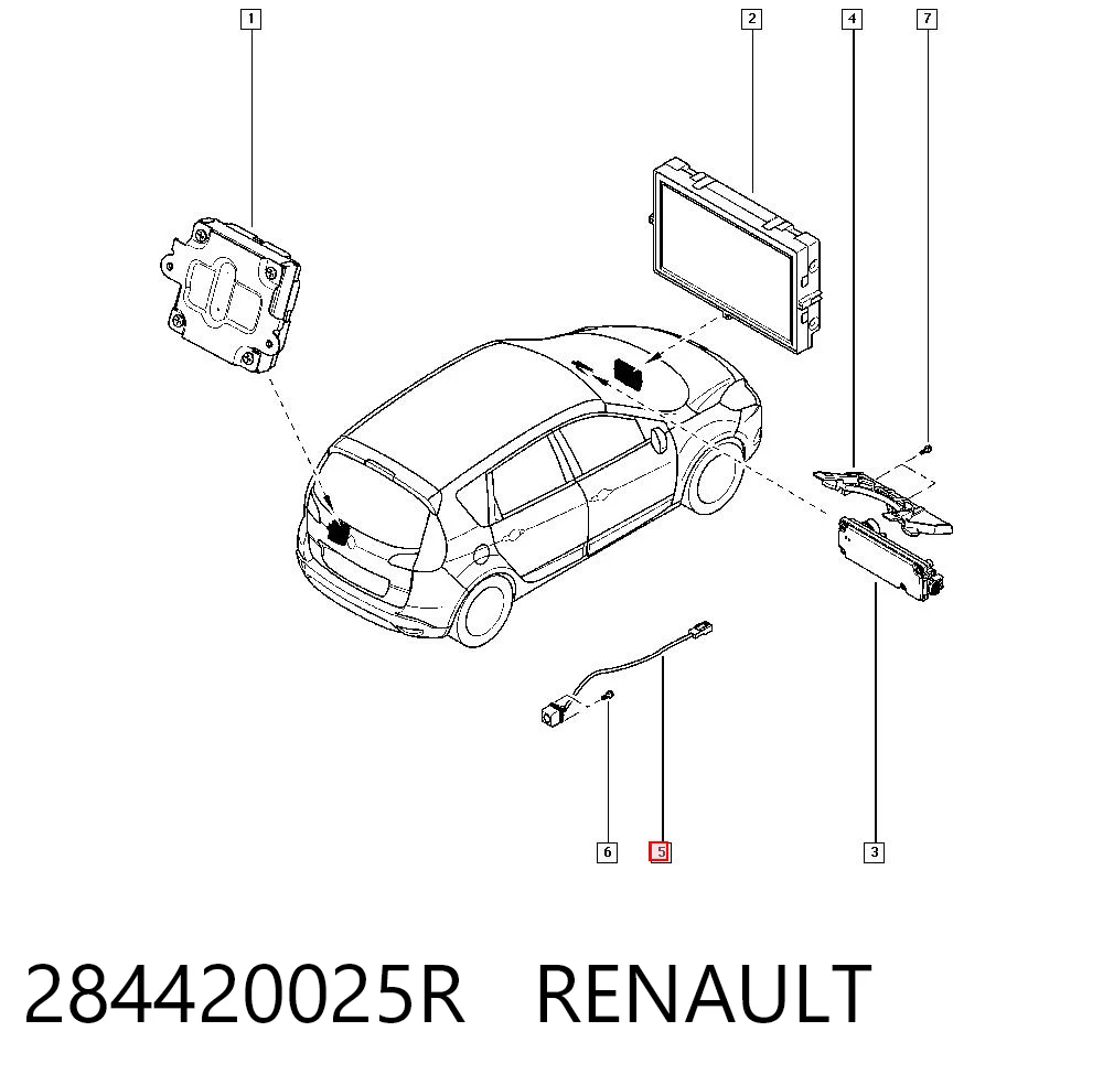284420025R Renault (RVI) Камера заднього виду