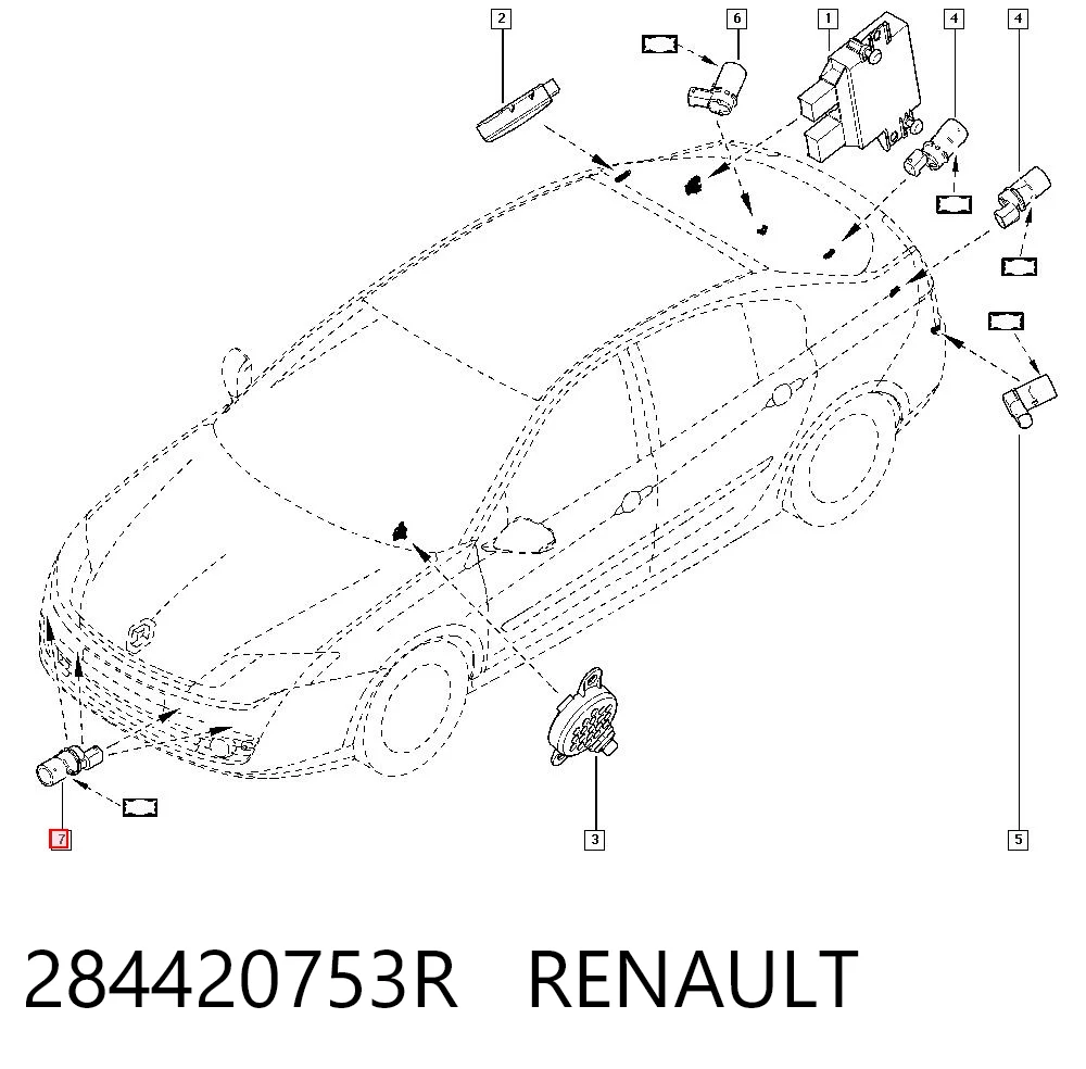Купити 95517246 Opel Датчик сигналізації паркування (парктронік), задній бічній