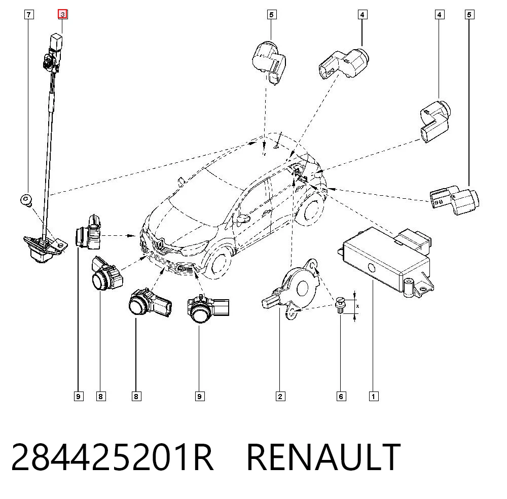 284425201R Renault (RVI) Камера заднього виду