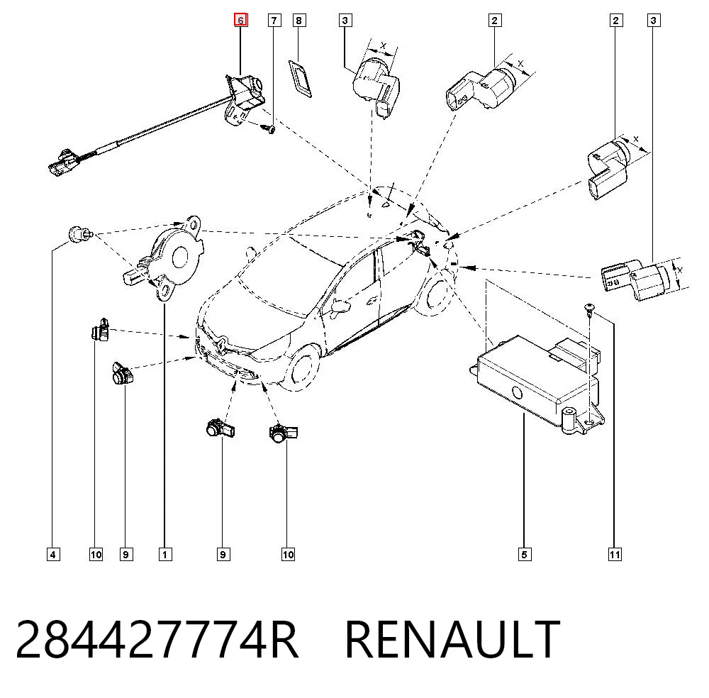 284427774R Renault (RVI) Камера заднього виду