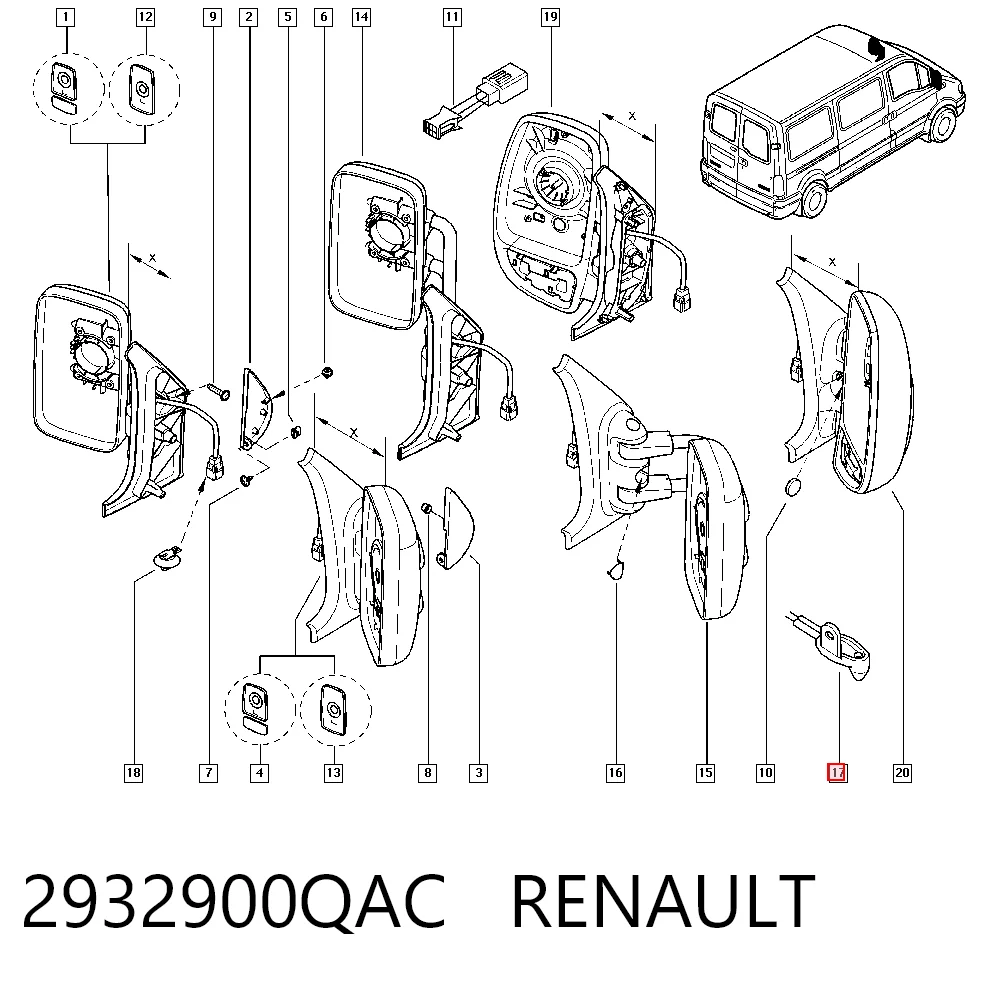 Датчик температури навколишнього середовища 277228552R Nissan/Infiniti