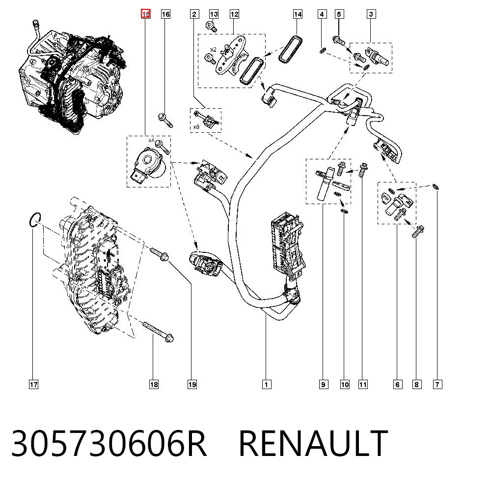 305730606R Renault (RVI) Клапан контролю гідроприводу зчеплення