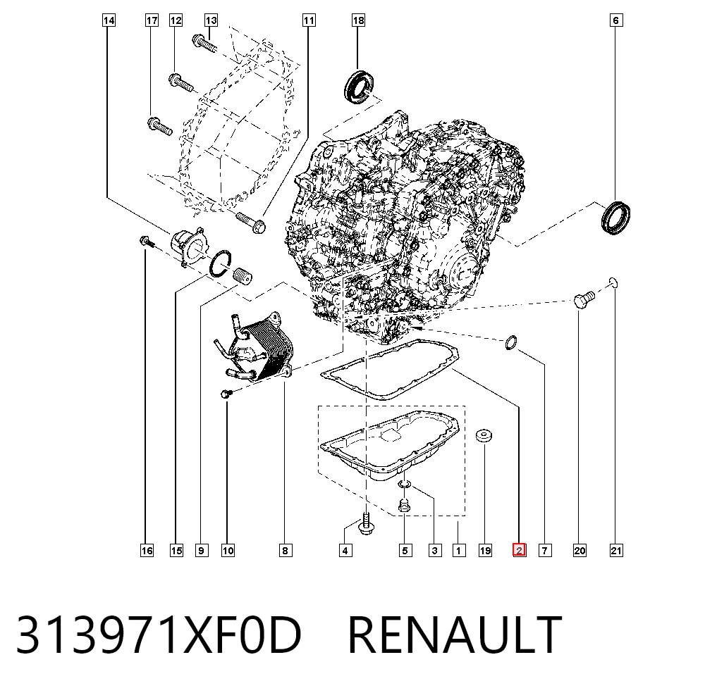 Купити 313971XF0D Mitsubishi Прокладка піддону АКПП