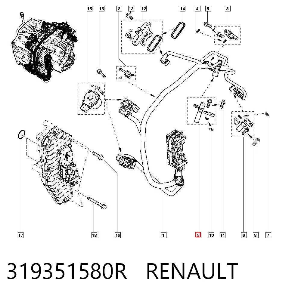 Датчик швидкості Renault DUSTER II позашляховик (HM) (2017 - 2026) ціна, від 228.71 USD