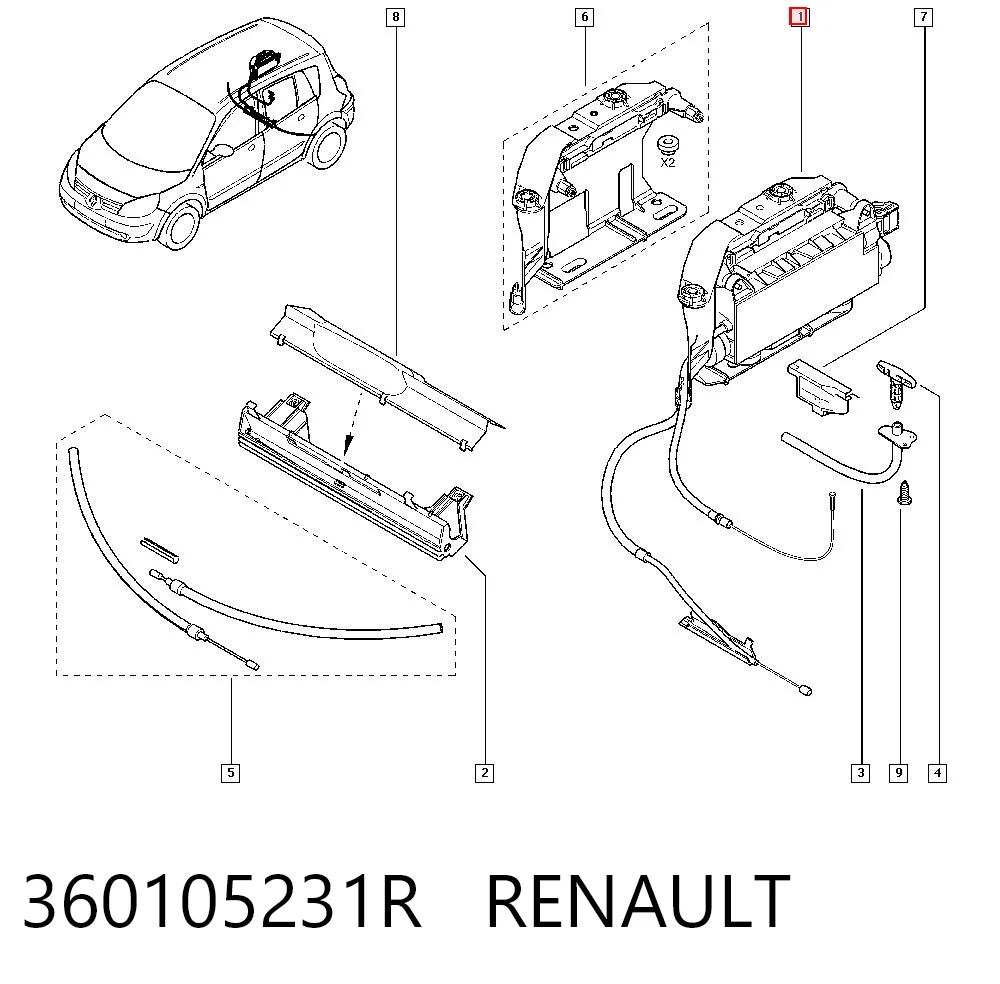 360105231R Renault (RVI) БУ електромеханічного гальма стоянки