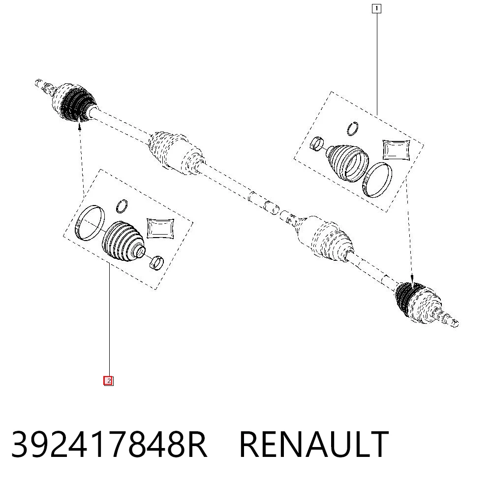 Пильник шарніра кутових швидкостей зовнішній передній Renault Master III фургон (FV) (2010 - 2024) ціна, від 16.88 USD