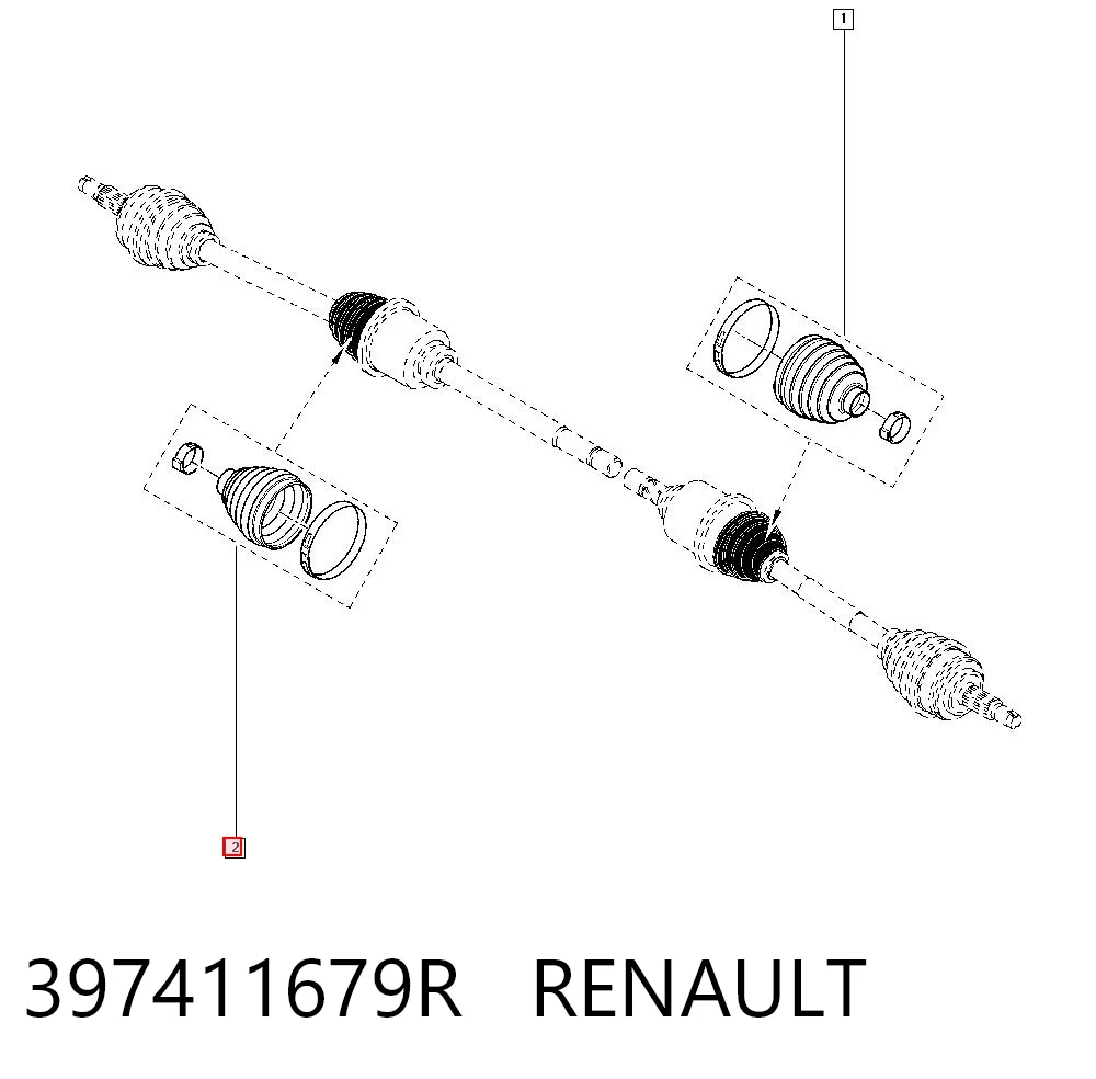 Пильник ШРУСа внутрішній, передній піввісі Renault Master III
