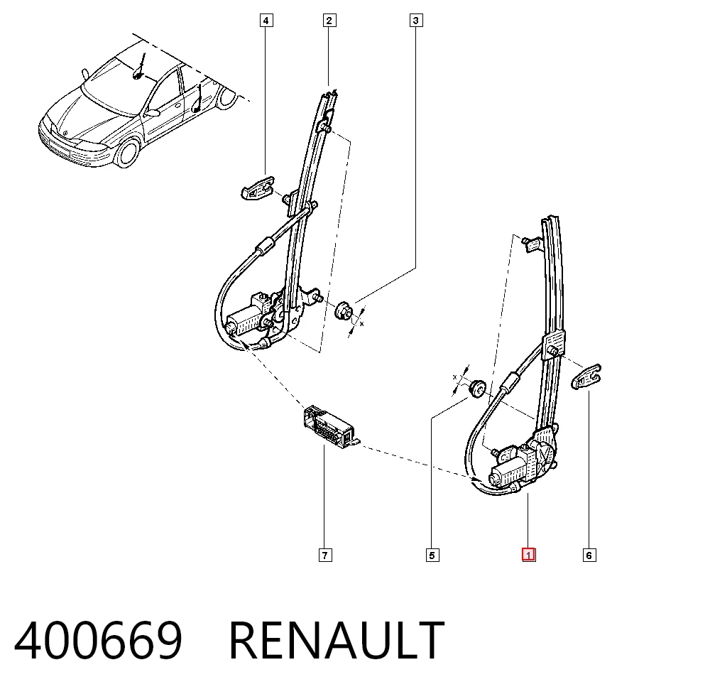 Склопідйомник задніх лівих дверей Polcar 6037PSG3 ціна, від 25.69 USD