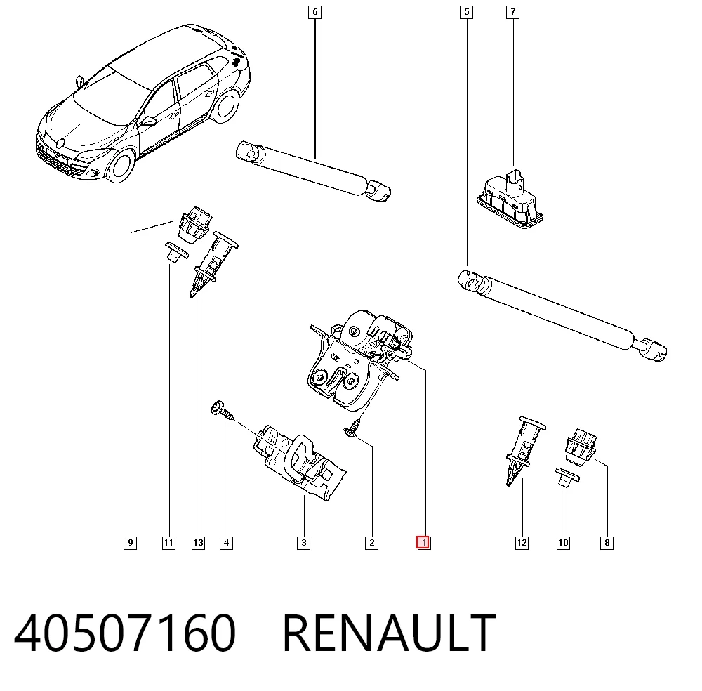 Купити Замок багажника Dacia Duster  HM