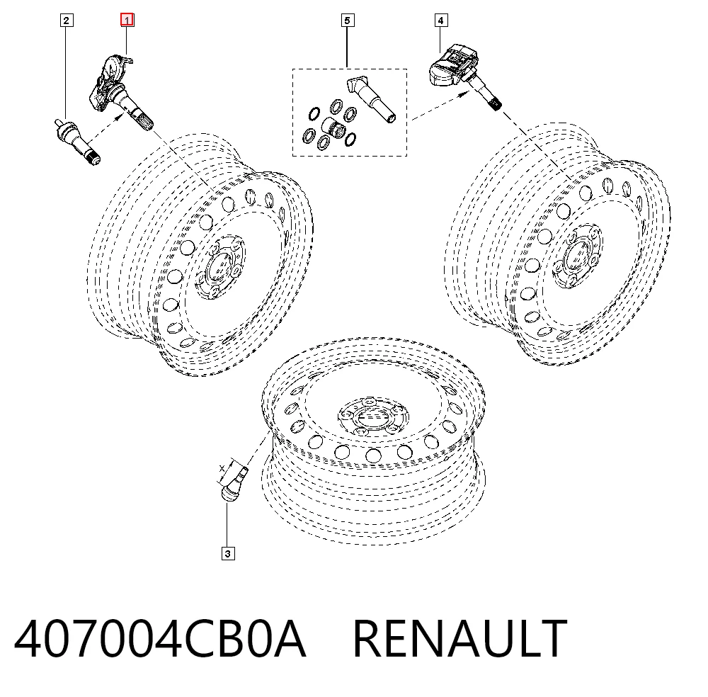 407004CB0A Renault (RVI) Датчик шин