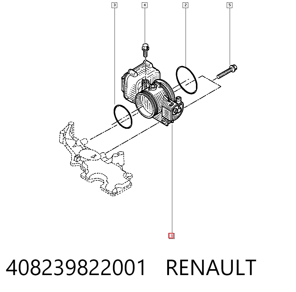 408239822001 Renault (RVI) Дросільна заслінка в зборі