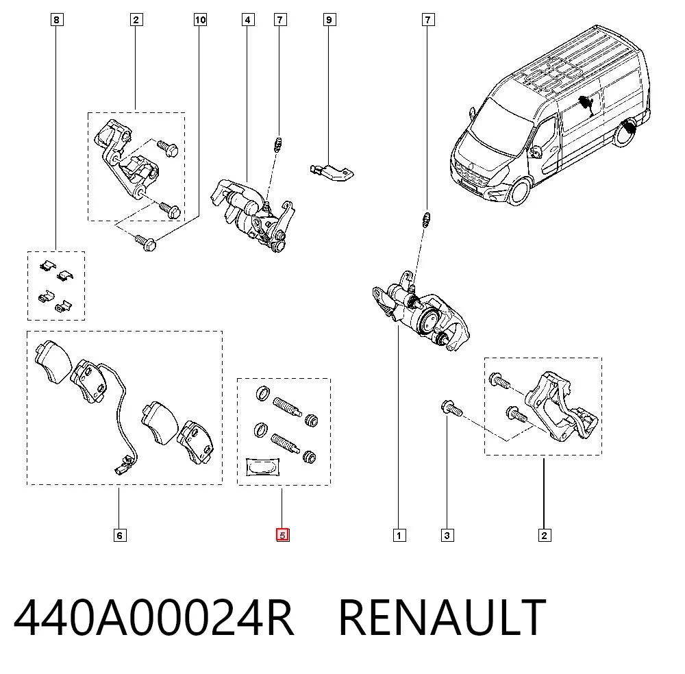 Ремкомплект гальмівної системи на Renault Master III FV