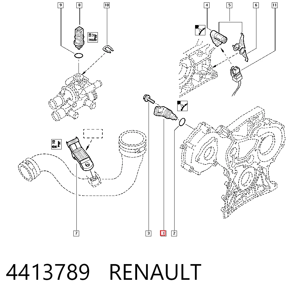 4413789 Renault (RVI) Датчик розподільного вала