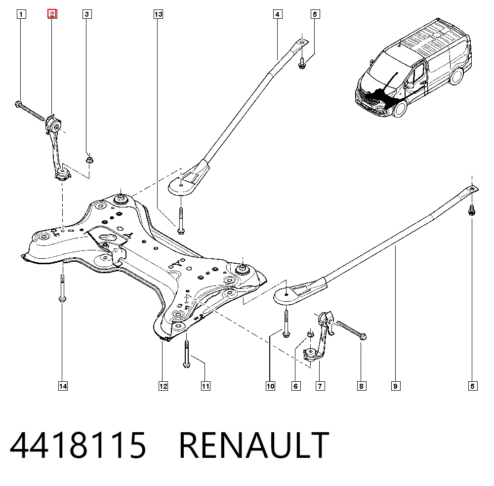 Розтяжка переднього нижнього важеля, права General Motors 4418115 ціна, від 39.67 USD