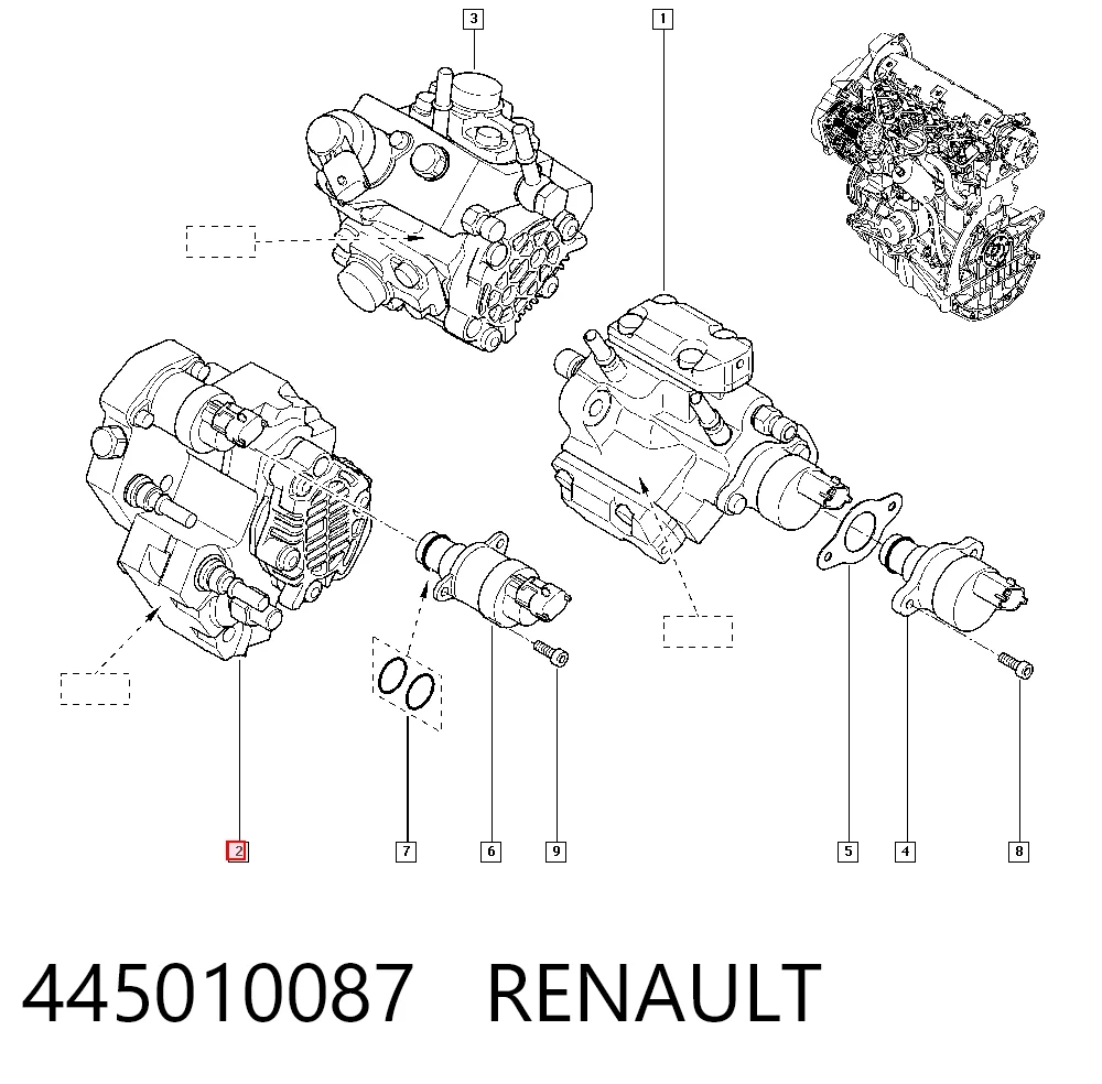 Купити Паливний насос високого тиску Renault Scenic II JM0, JM1